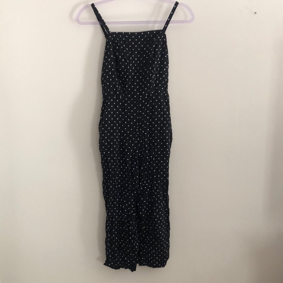 Old Navy Square Neck Cami Black and White Polka Dot Jumpsuit - Picture 7 of 7